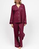 Womens Hotel Pyjama Set Oxblood TKD Lingerie Cyberjammies Fashion F2