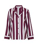 Yasmin Printed Stripe Pyjama Top Oxblood Mix TKD Lingerie Cyberjammies Fashion CF1