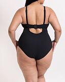 Zip Tide Non Wired Swimsuit Black TKD Lingerie Curvy Kate Swim Core B2