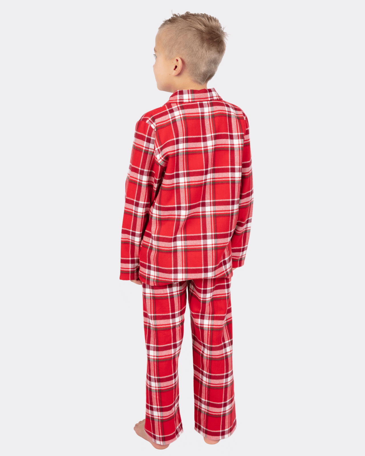 Boys Frankie Brushed Check Pyjama Set TKD Lingerie