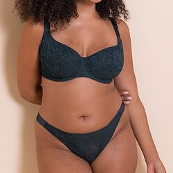 All Night Lace Scooped Multiway Balcony Bra Denim Blue All Night Lace Scooped Multiway Balcony Bra Denim Blue