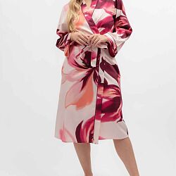 Blush Botanica Floral Print Long Dressing Gown Peach Mix