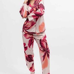 Blush Botanica Floral Print Pyjama Set Peach Mix