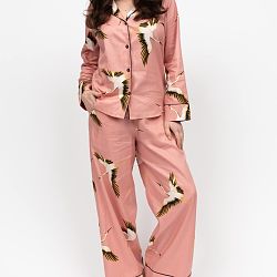 Bonnie Crane Bird Print Wide Leg Pyjama Set