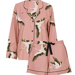 Bonnie Crane Bird Print Shorty Set
