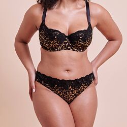 Boost Lace Balcony Bra Leopard Print