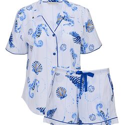 Essie Sea Horse Print Shorty Set