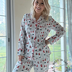 Gnomes Print Pyjama Set - Unisex
