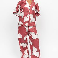 Josie Leaf Print Wide Leg Pyjama Set