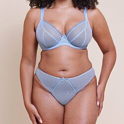 Lightstyle Scallop Brazilian Brief Light Blue/Silver