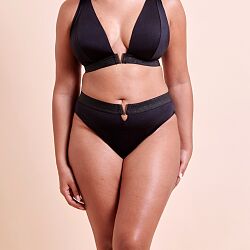 Siren Seas High Leg Brief Black
