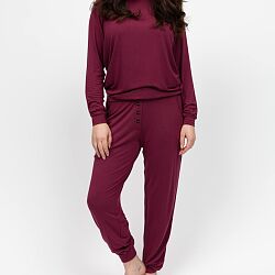 Yasmin Jersey Pyjama Set Oxblood