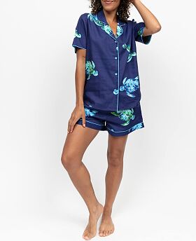 Ashley Turtle Print Shorty Set