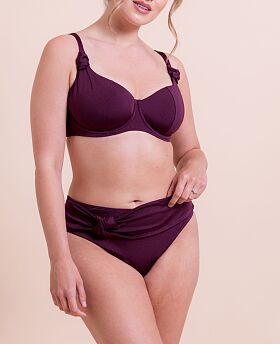Beach Bliss Scooped Balcony Bikini Top Mulberry Purple