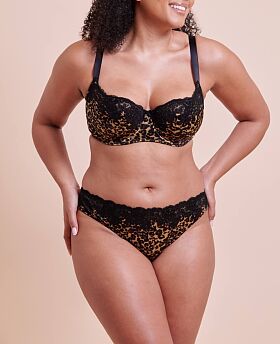 Boost Lace Balcony Bra Leopard Print