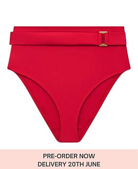 Boudoir Beach High Waisted Brief Crimson Red