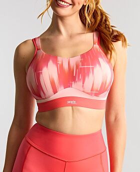Boundless Non Wired Sports Bra Pink Abstract
