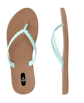 Bristol Flip Flops Camel/Sea Foam