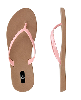 Bristol Flip Flops Camel/Pink Salt