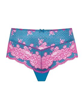 Clara Deep Brief Teal/Magenta