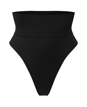 Contour High Waist Thong Black