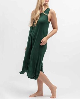 Ember Jersey Long Nightdress Dark Green