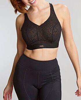 Endurance Non Padded Wired Sports Bra Black/Latte