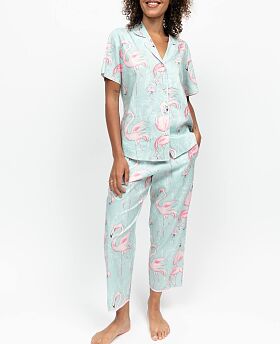 Francesca Flamingo Print Pyjama Set