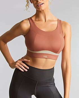 Freedom Non Padded Non Wired Sports Bra Sienna Rose/Chalk