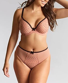 Gabrielle Plunge Bra Flocked Spot