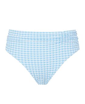 Gingham Midi Brief Sky Blue
