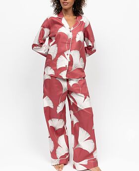 Josie Leaf Print Wide Leg Pyjama Set