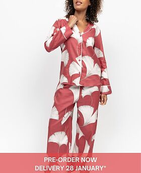 Josie Leaf Print Wide Leg Pyjama Set