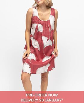 Josie Leaf Print Short Nightdress
