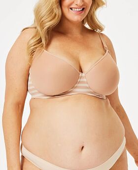 Lamington Flexi Wired T-Shirt Nursing Bra Beige