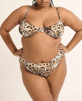 Leopard Print High Leg Brief