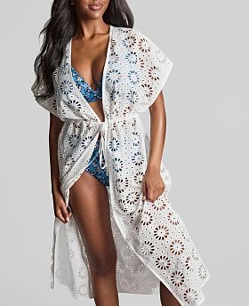 Lily Long Kimono White