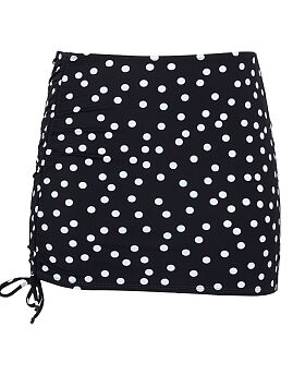 Polka Dot Skirted Pant Black/White