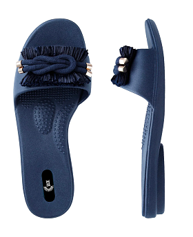 Raffi Slide Sandals Navy
