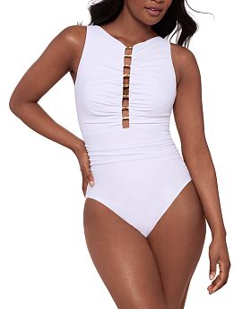 Razzle Dazzle Swizzle Shaping Swimsuit White