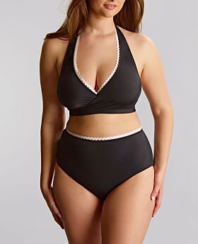 Ric Rac Sofia Non Wired Plunge Bikini Top Black