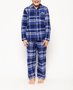 Mini Riley Boys Check Print Pyjama Set