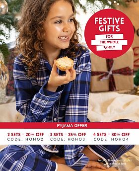Mini Riley Girls Check Print Pyjama Set