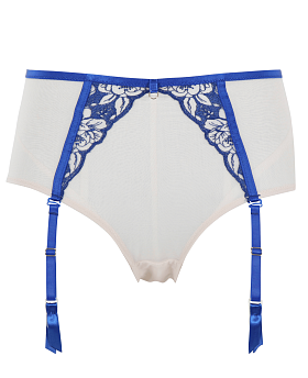 Rosa Suspender Brief Cobalt/Latte Rosa Suspender Brief Cobalt/Latte