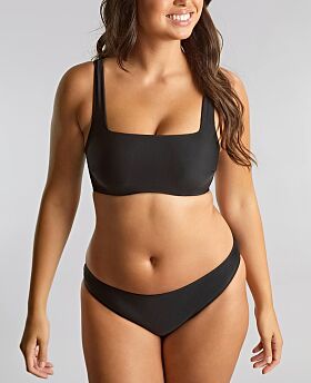 Signature Gina Square Neck Bikini Top Black Signature Gina Square Neck Bikini Top Black