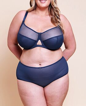 Victory Balcony Bra Navy Blue