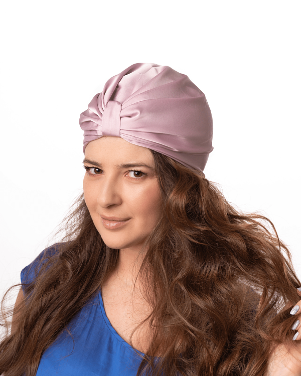 Silk Hair Turbans for Sleeping Blush TKD Lingerie