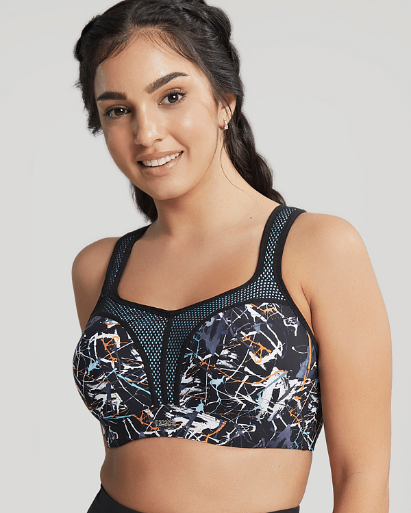 Panache Intimates Panache Wired Sports Bra Ink Splat @ TKD Lingerie