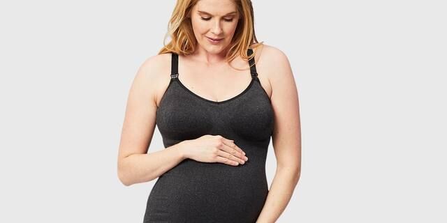 Nursing tank top for breastfeeding support