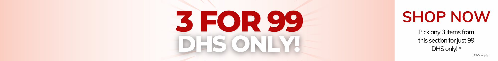 3 for 2 Banner 1